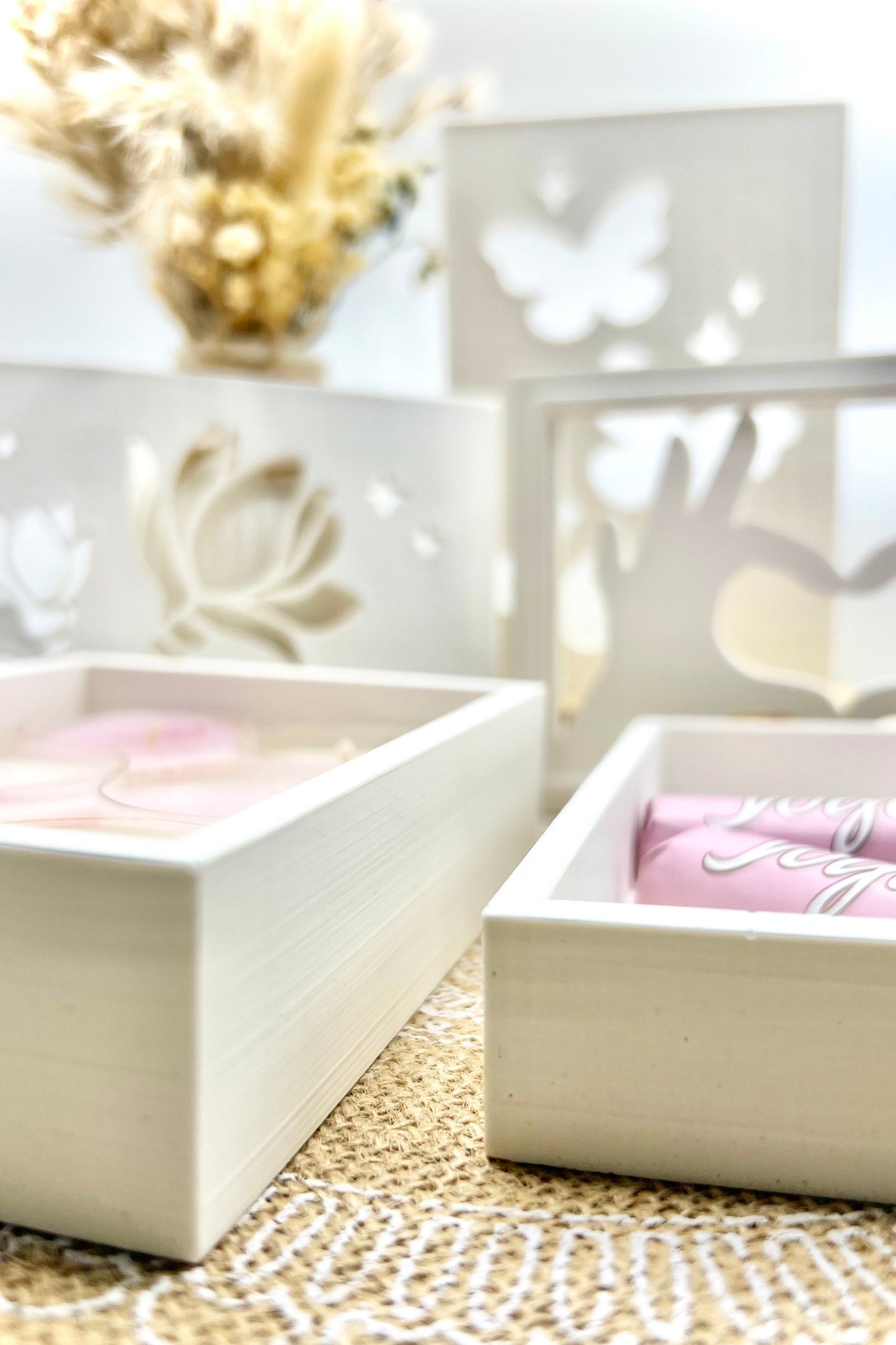 Große Geschenk-Schatulle (Höhe 3 cm) - Elegante Geschenkbox & Deko-Licht-Objekt
