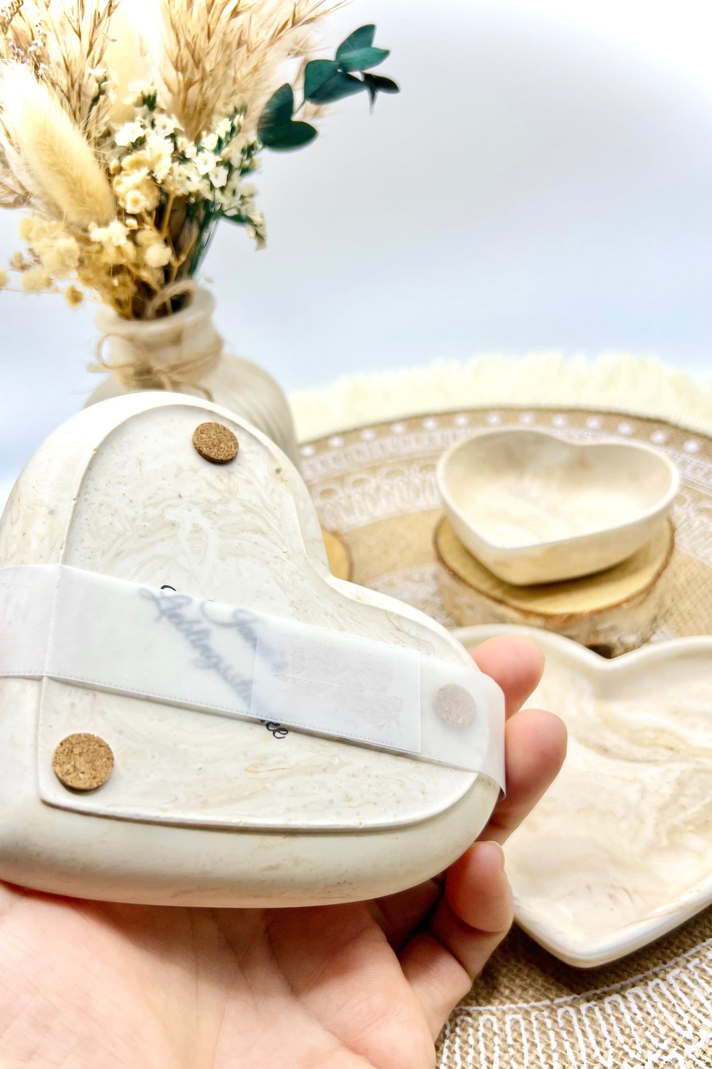 Handgefertigtes Herztablett & Herzschale – stilvolle Eleganz für dein Zuhause