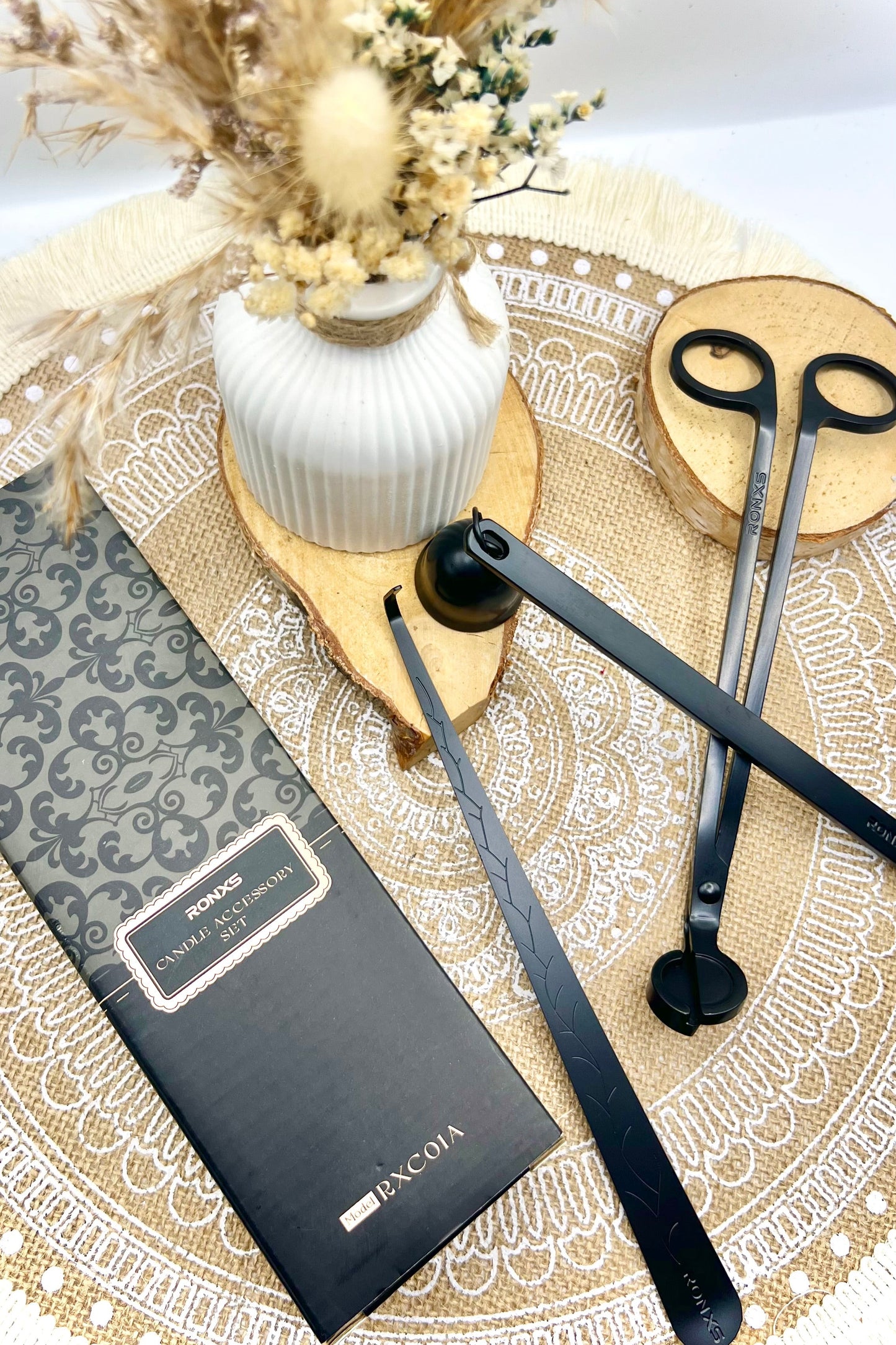 Kerzenzubehör-Set (3-tlg.) – stilvoll & funktional