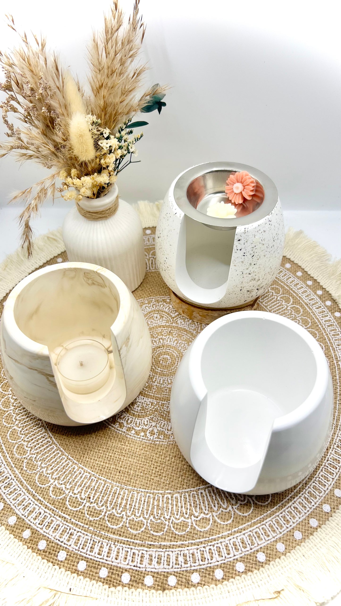 Handgemachte Wachsschmelzlampe / Duftlampe aus Keramik – für Wax Melts & Duftwachse (3 Varianten)