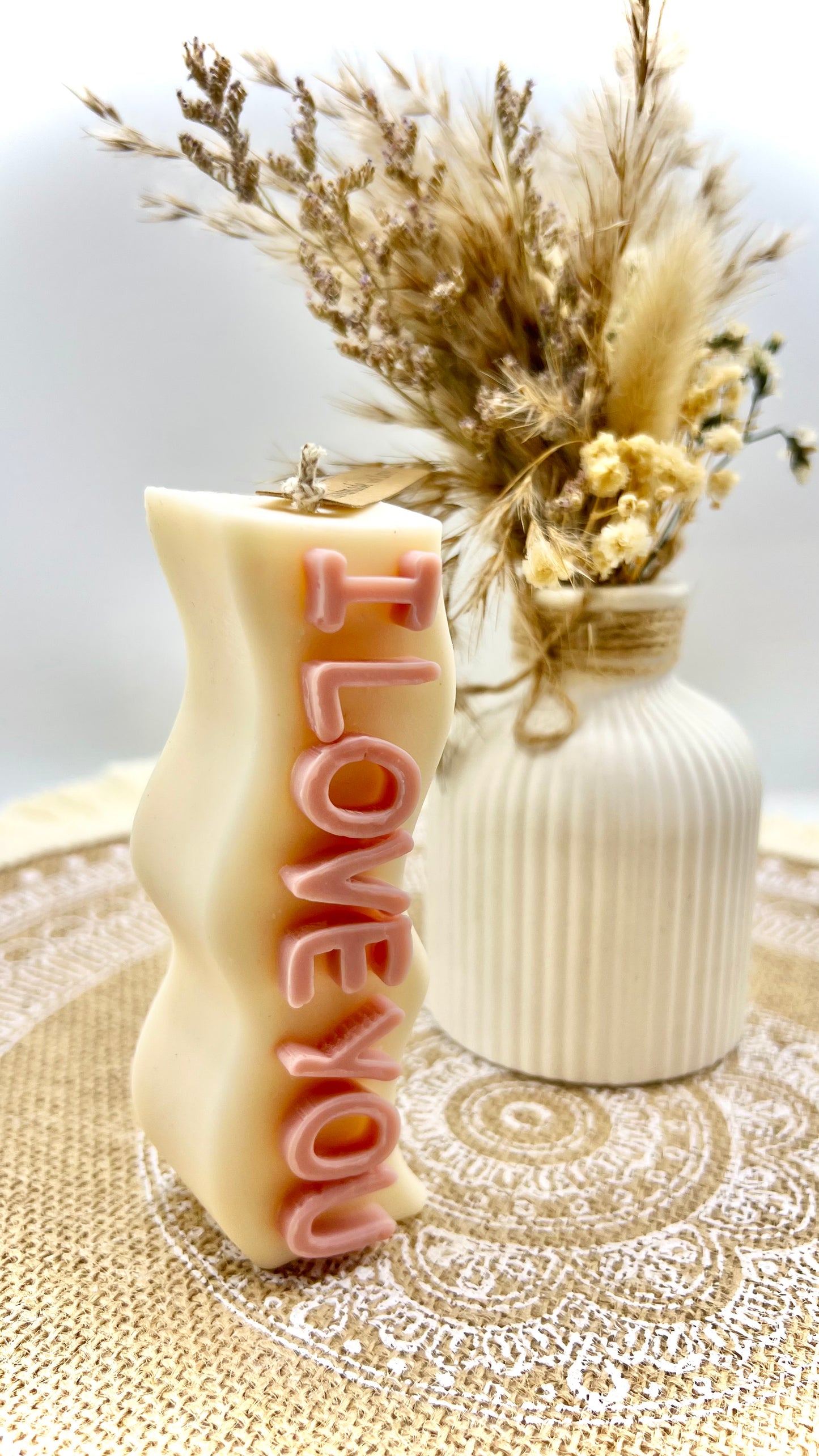 Love You - Kerze (verschiedene Farben)