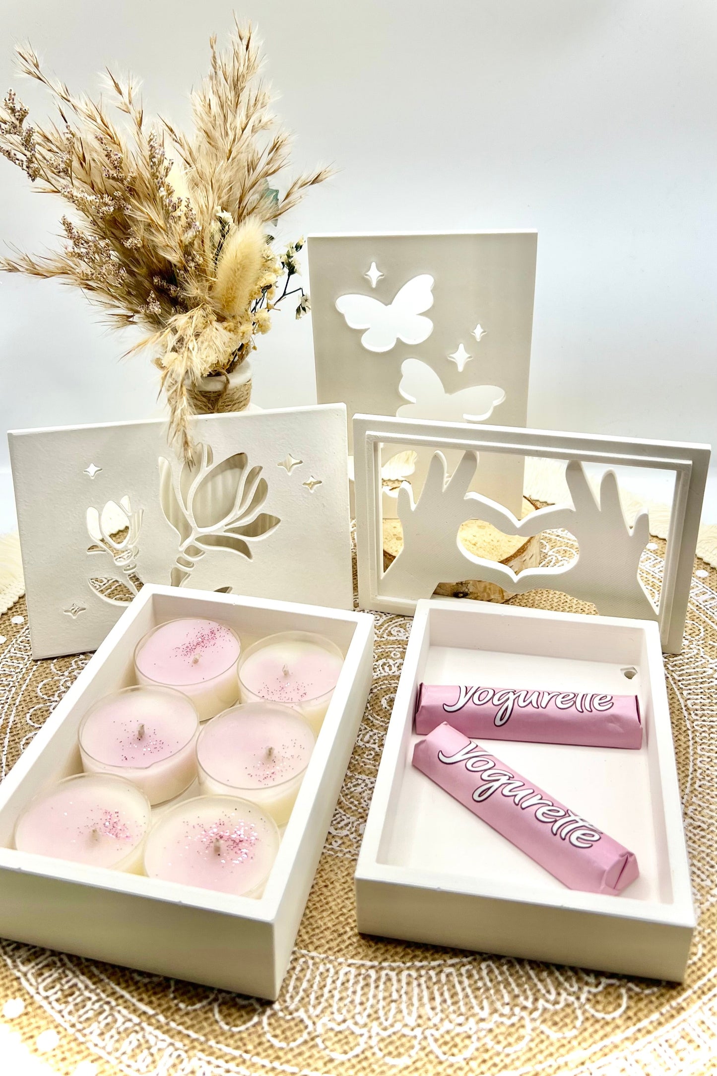 Kleine Geschenk-Schatulle (Höhe 2,5cm) - Handgefertigte Keramikbox für besondere Momente