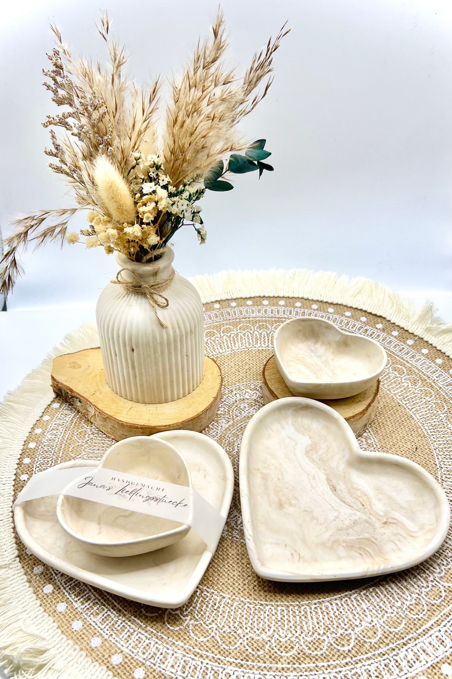 Handgefertigte Herzschale – Schmuck- / Ringablage