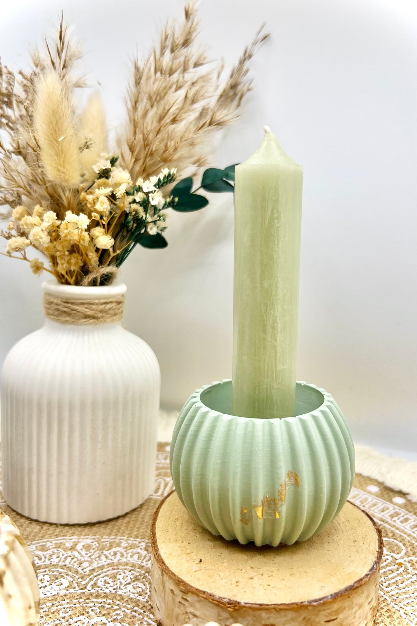 Keramik-Kerzenhalter 2-in-1 – für Teelichter & Stabkerzen | unterschiedliche Varianten