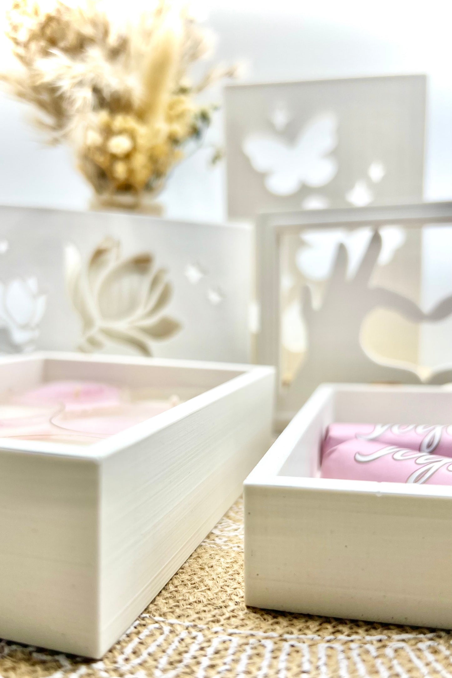 Kleine Geschenk-Schatulle (Höhe 2,5cm) - Handgefertigte Keramikbox für besondere Momente