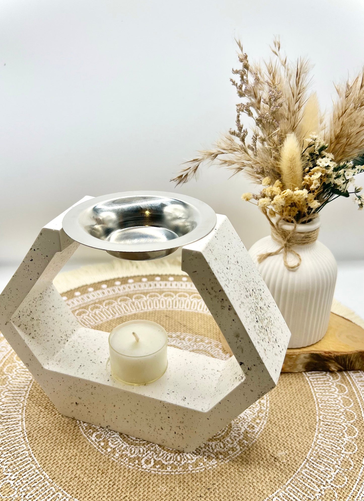 Duftlampe für Wax Melts Granit Optik (verschiedene Modelle)