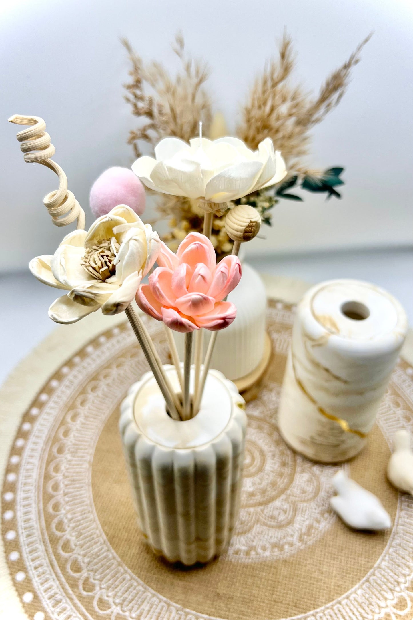 🕯️ Raumduft-Diffuser mit Duftstäbchen – handgegossenes Diffusergehäuse