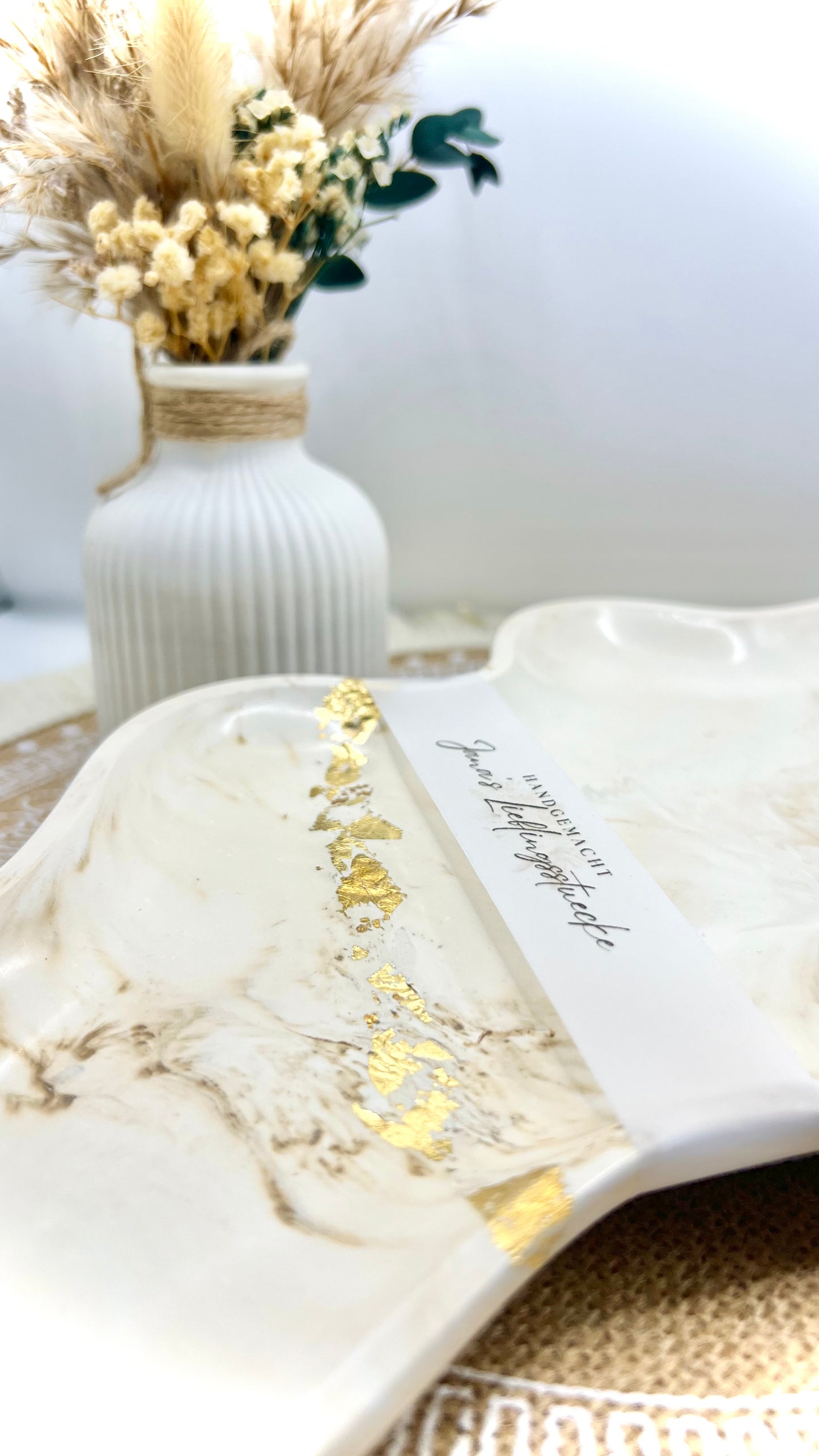 Wolkentablett – handgegossen & marmoriert | wählbar mit oder ohne Blattgold