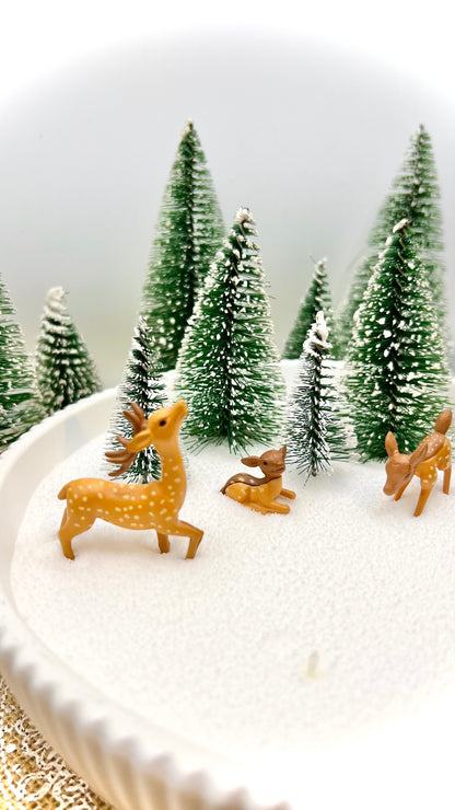 Winterlandschaft mit Kerzensand – kleine & große Schale | wählbare Tannenfarben