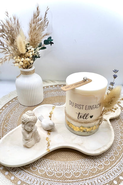 Wolkentablett – handgegossen & marmoriert | wählbar mit oder ohne Blattgold