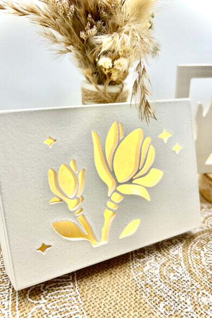 Große Geschenk-Schatulle (Höhe 3 cm) - Elegante Geschenkbox & Deko-Licht-Objekt