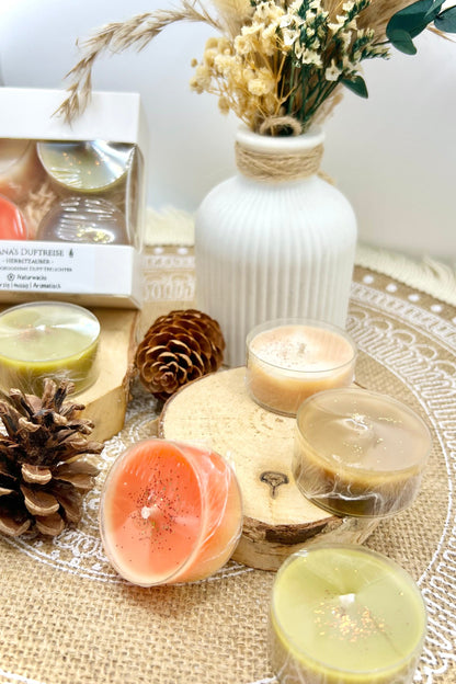 Jana‘s kleine Duftreise im Mini-Format - entdecken & verlieben - 4er Teelicht Set