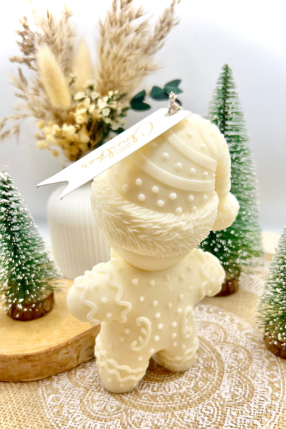 Weihnachtskerze Lebkuchenmann – handgegossen & detailverliebt, perfekte Weihnachtsdeko