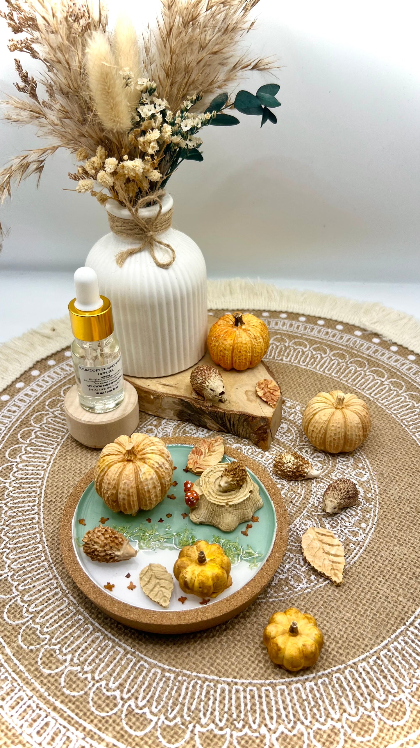 Waldspaziergang – herbstliches Wohlfühlset mit Duftöl & Herbstdeko