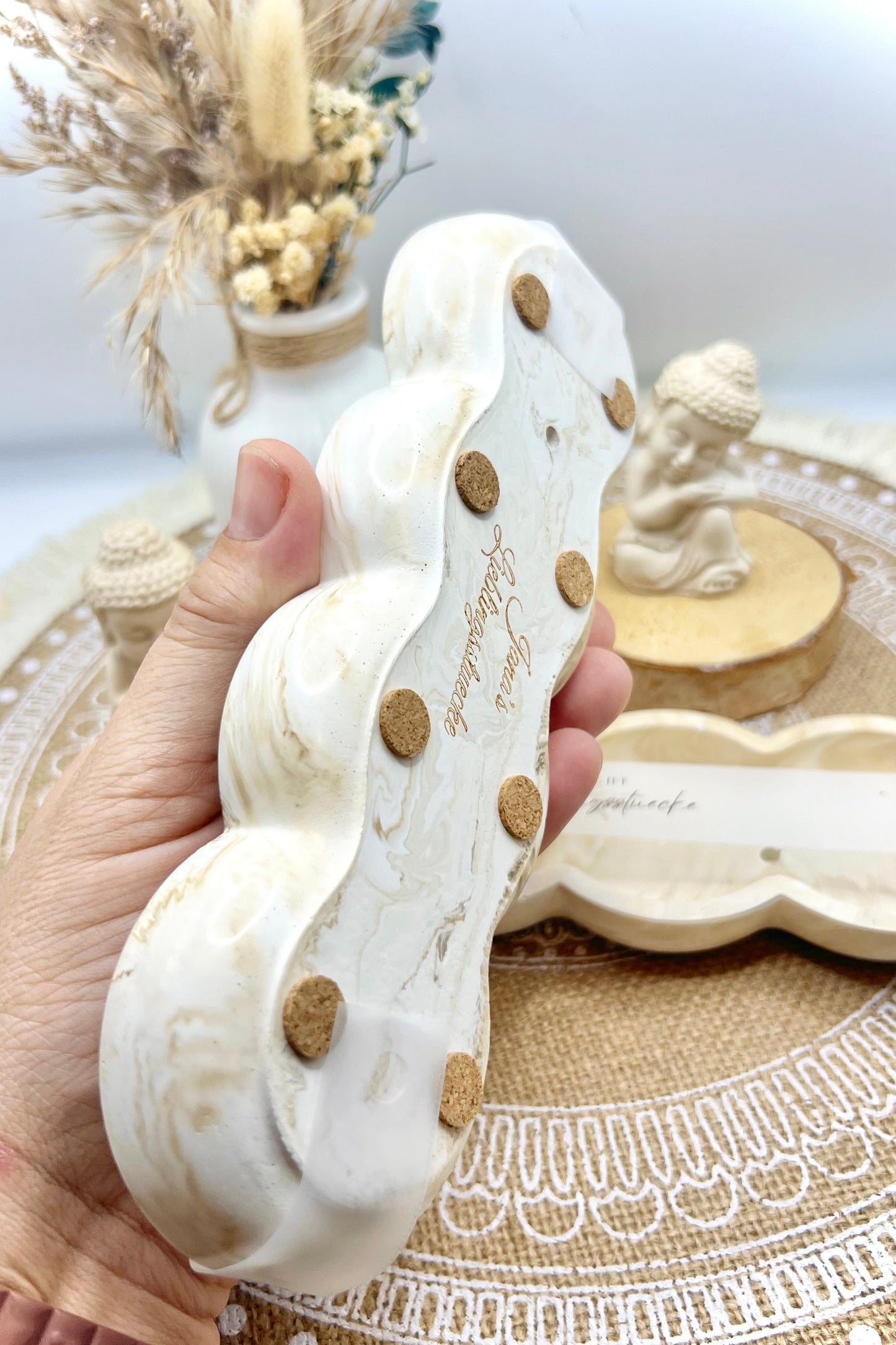 Räucherstäbchenschale in Bubble-Design – handgefertigte Eleganz