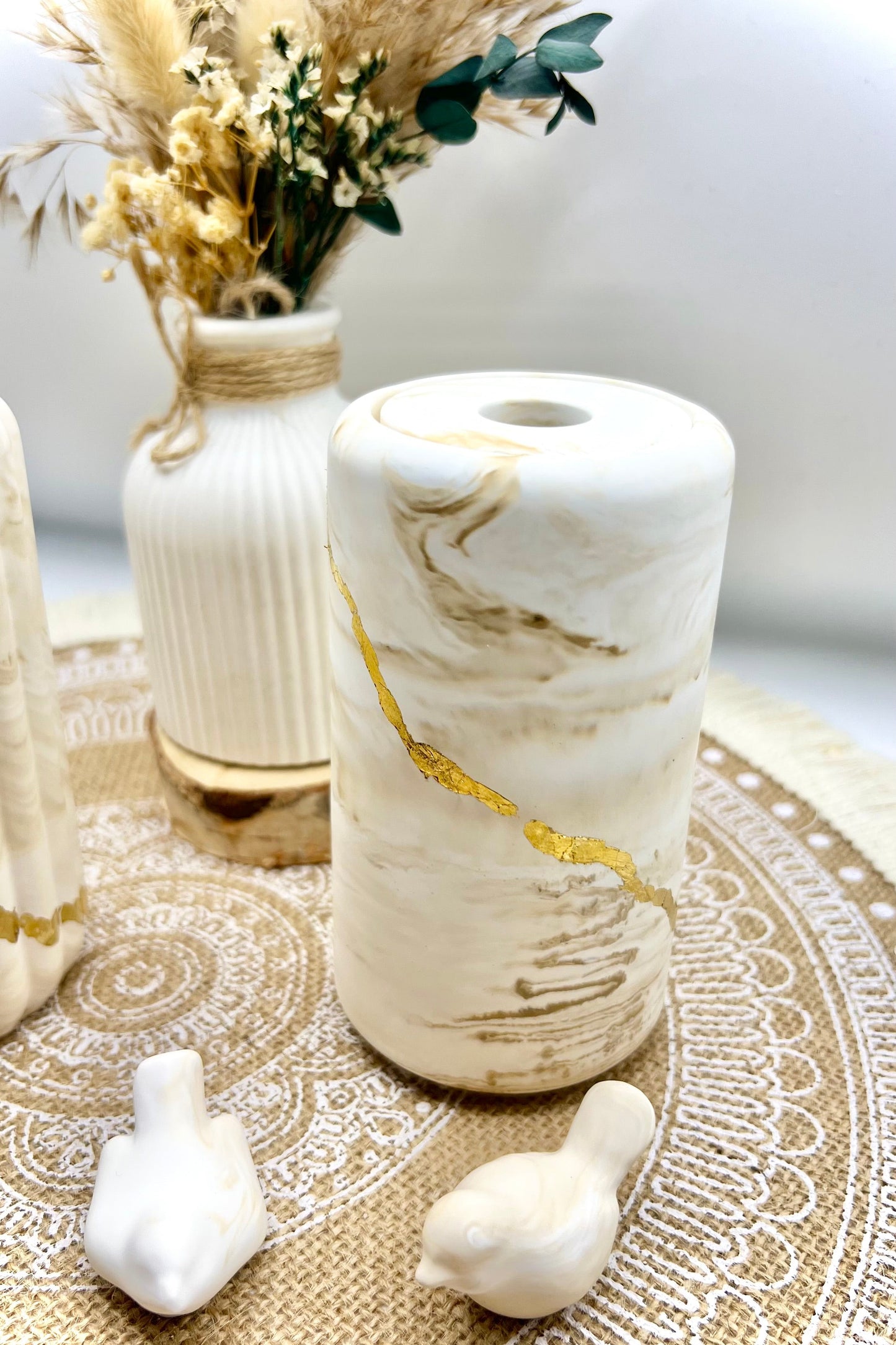 🕯️ Raumduft-Diffuser mit Duftstäbchen – handgegossenes Diffusergehäuse