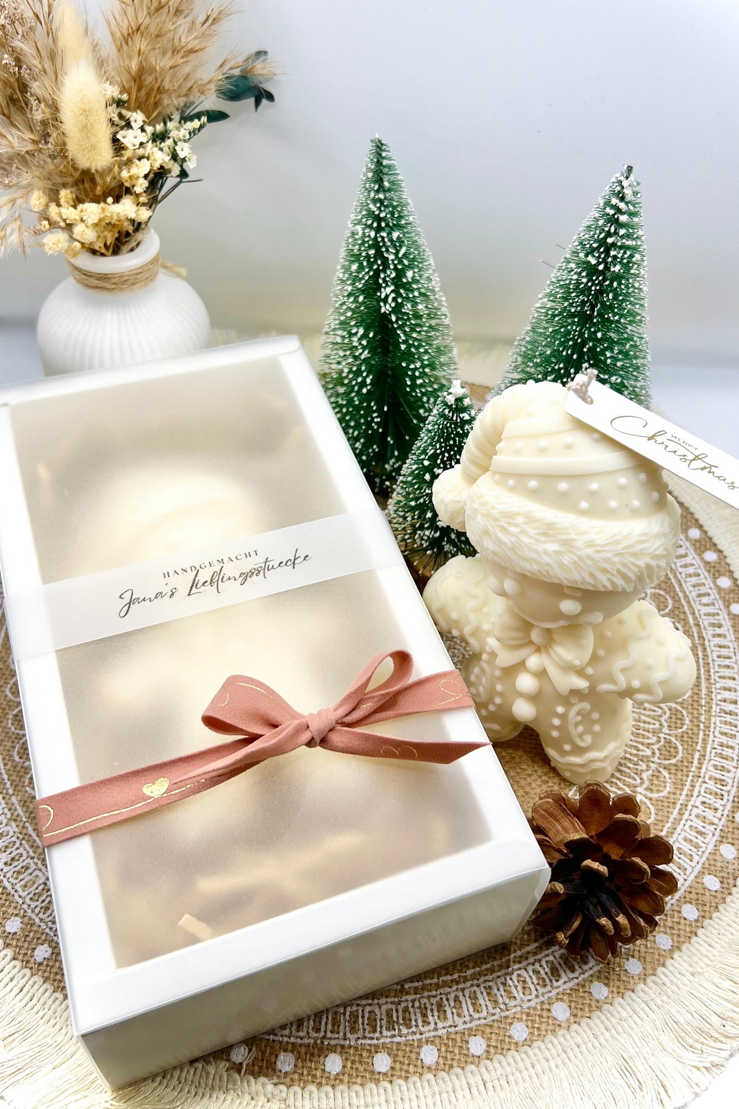 Weihnachtskerze Lebkuchenmann – handgegossen & detailverliebt, perfekte Weihnachtsdeko