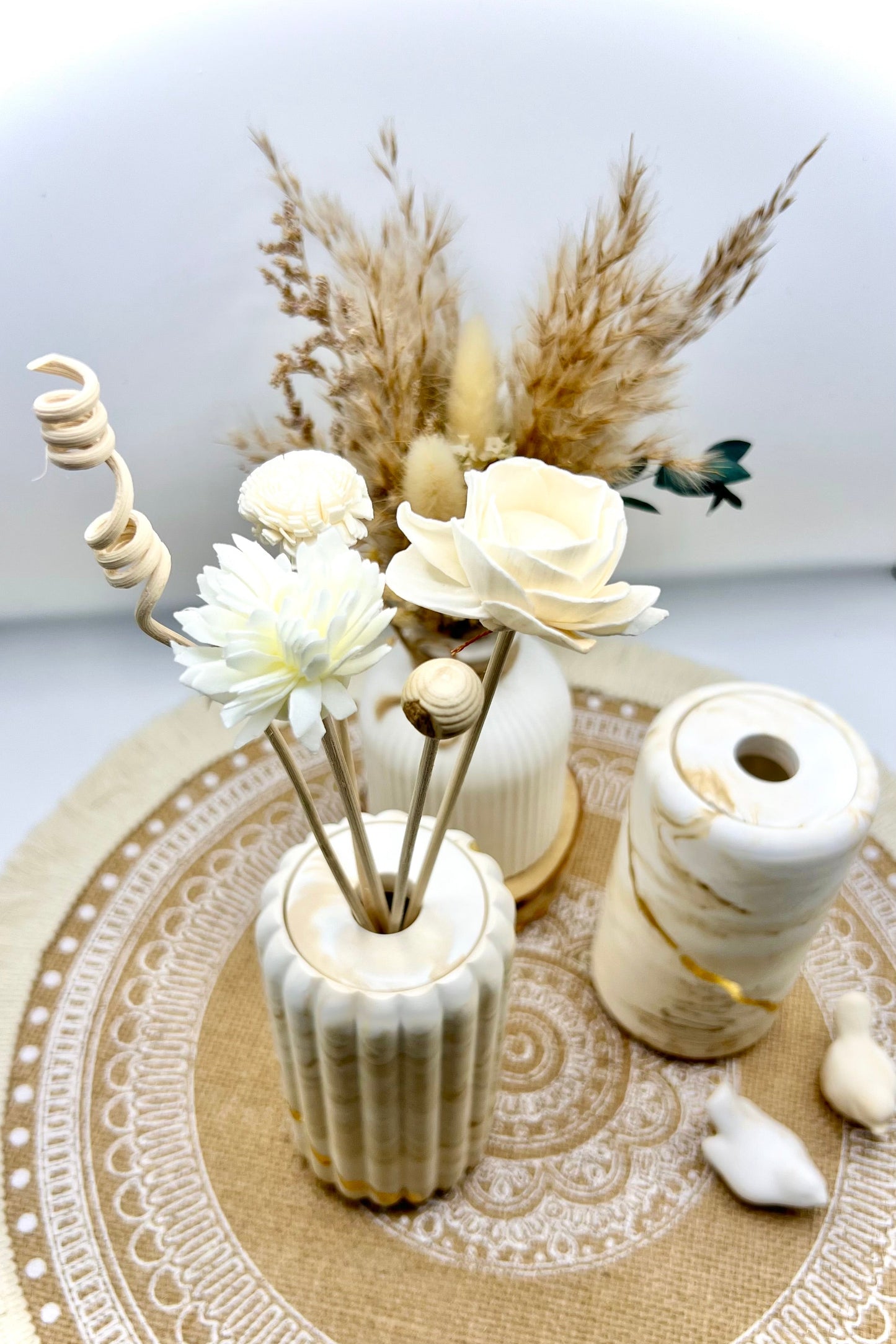 🕯️ Raumduft-Diffuser mit Duftstäbchen – handgegossenes Diffusergehäuse