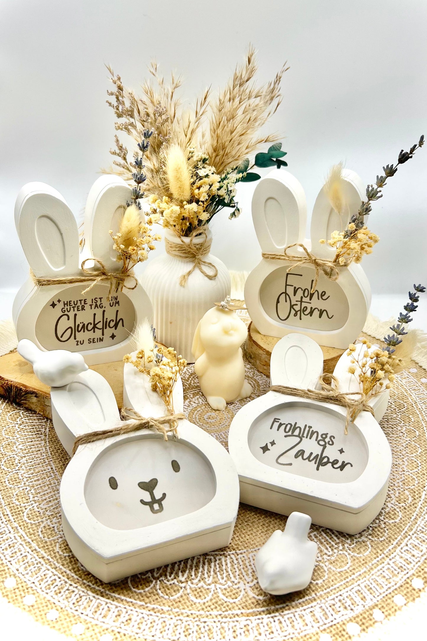 Kleiner Lichtmoment zum Verschenken – Hase Lichtbox mit Herzbotschaft & Frühlingsflair