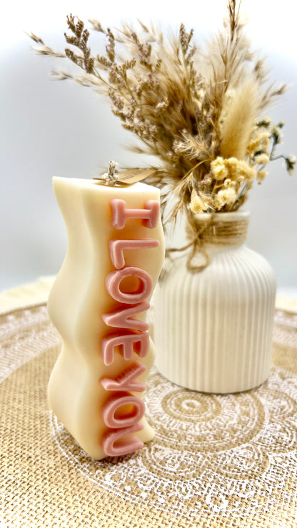 Love You - Kerze (verschiedene Farben)