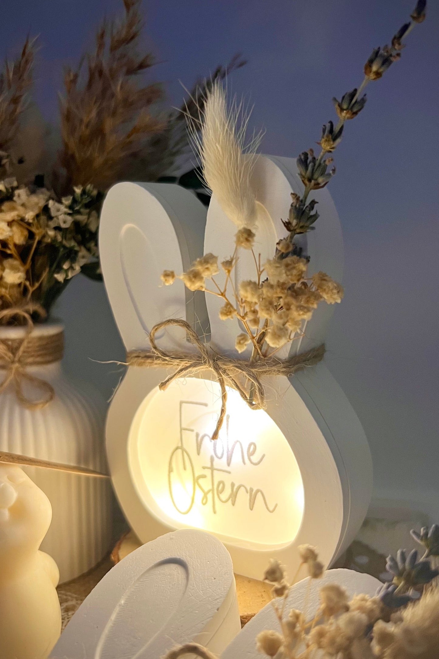 Kleiner Lichtmoment zum Verschenken – Hase Lichtbox mit Herzbotschaft & Frühlingsflair