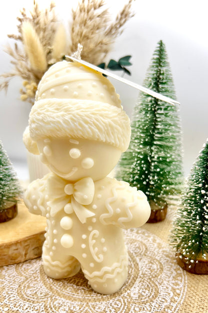 Weihnachtskerze Lebkuchenmann – handgegossen & detailverliebt, perfekte Weihnachtsdeko