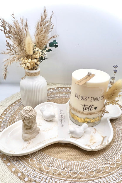 Wolkentablett – handgegossen & marmoriert | wählbar mit oder ohne Blattgold