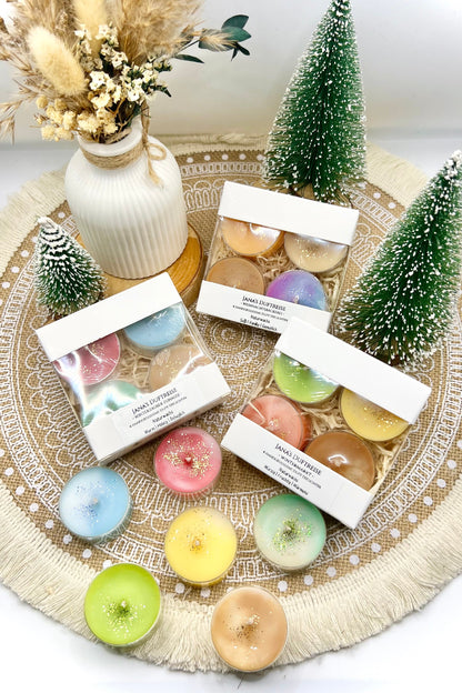 Jana’s Duftreise Winteredition – 4er Teelicht-Set’s – Weihnachtsdüfte entdecken & verlieben ❄️