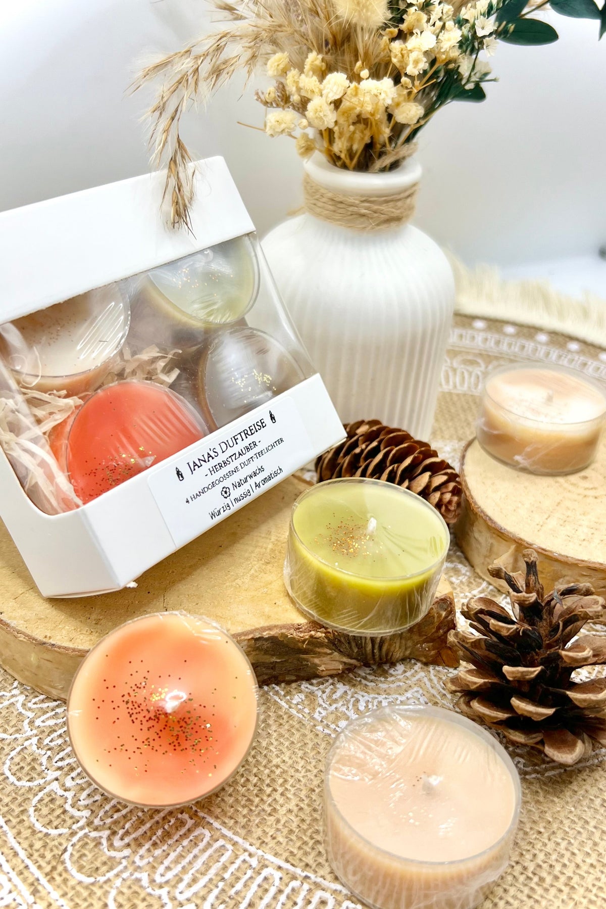 Jana's kleine Duftreise – 4er Teelicht Set