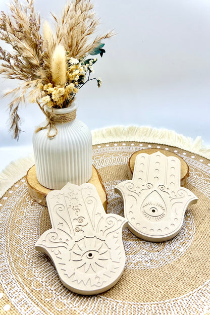 Hamza Hand – Räucherstäbchenhalter & spirituelle Ablage mit Schutzsymbolik