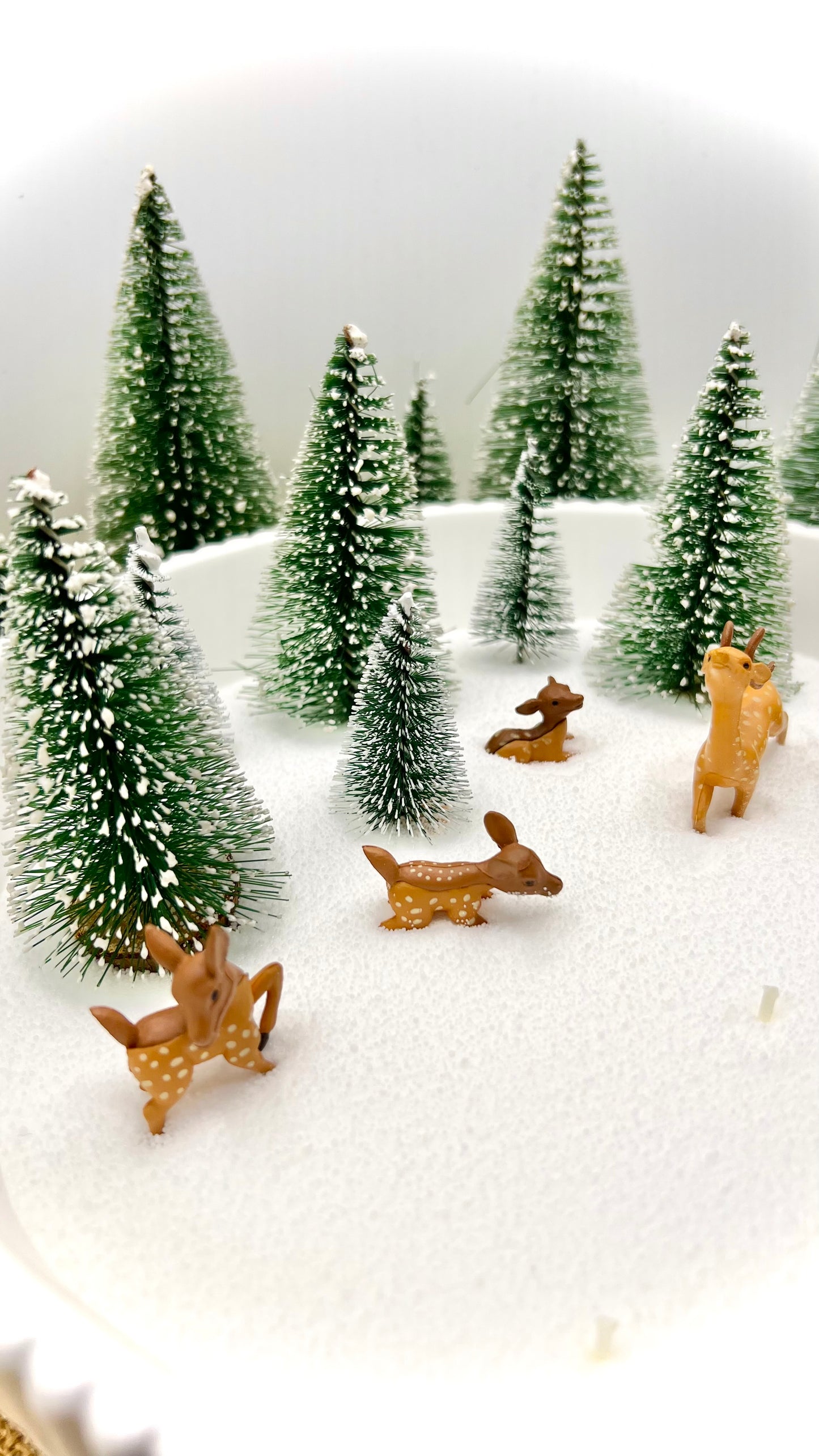 Winterlandschaft mit Kerzensand – kleine & große Schale | wählbare Tannenfarben