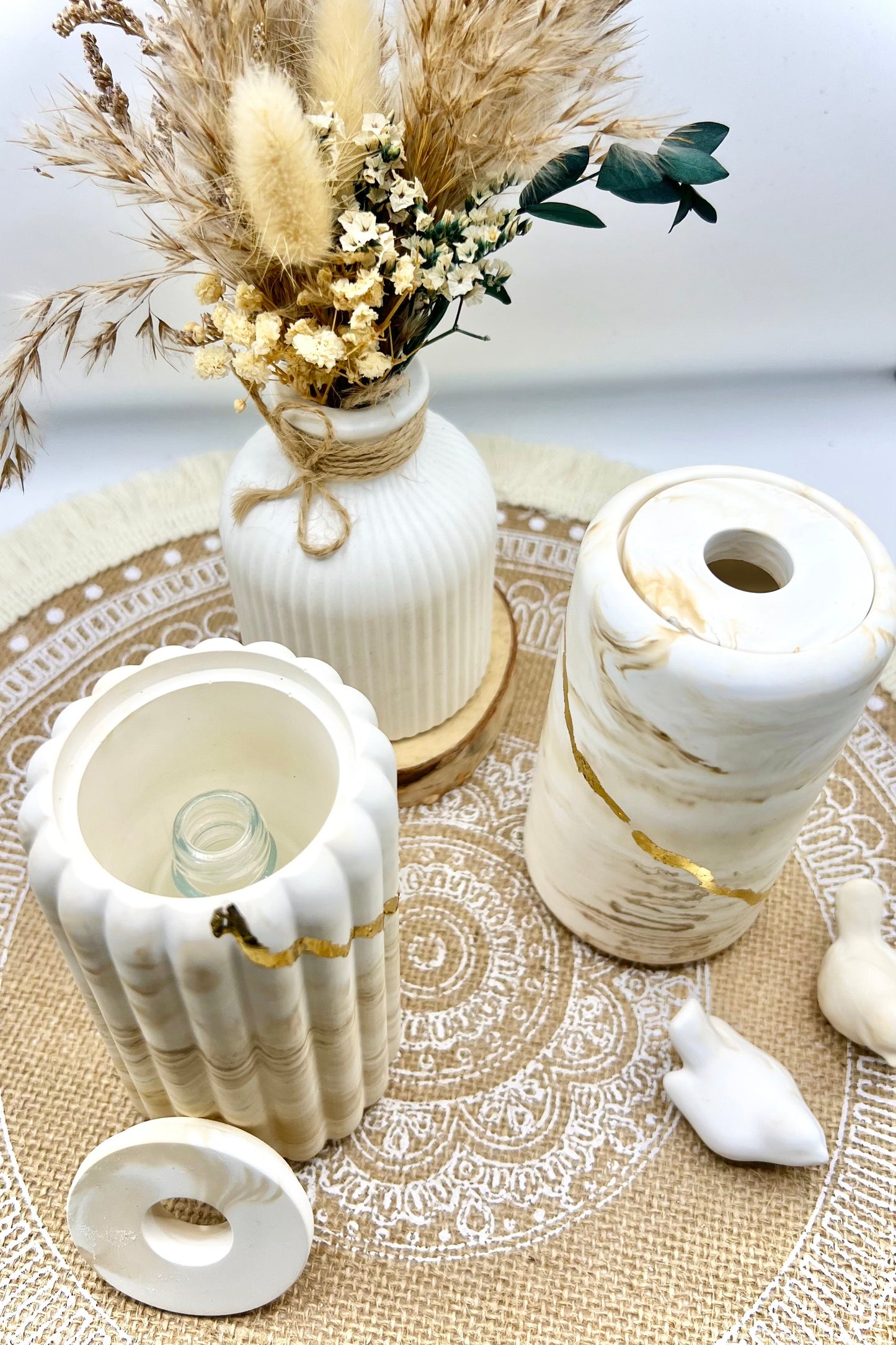 🕯️ Raumduft-Diffuser mit Duftstäbchen – handgegossenes Diffusergehäuse