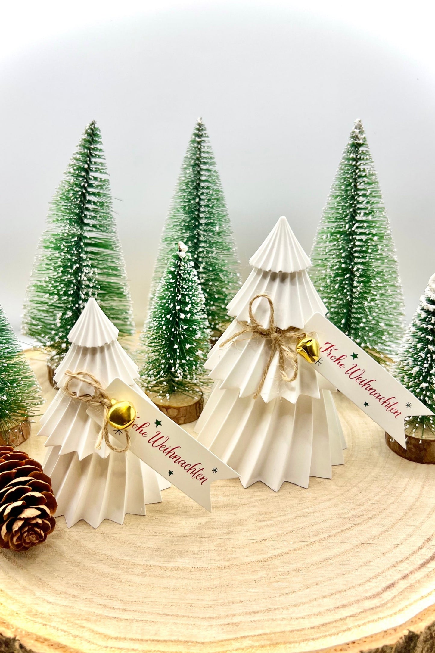 Keramik-Tannenbäume – handgegossen, winterliche Deko & Geschenkidee, minimalistische Weihnachtsdekoration