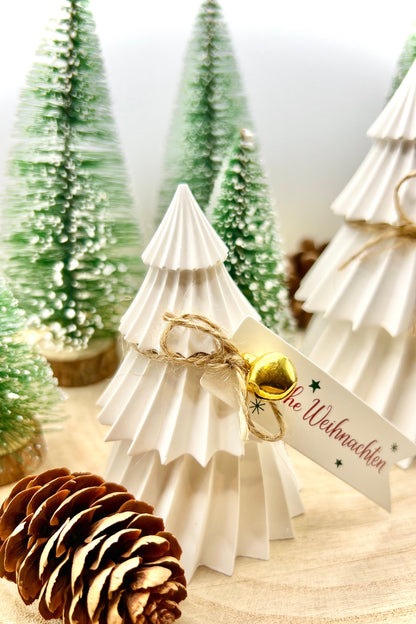 Keramik-Tannenbäume – handgegossen, winterliche Deko & Geschenkidee, minimalistische Weihnachtsdekoration