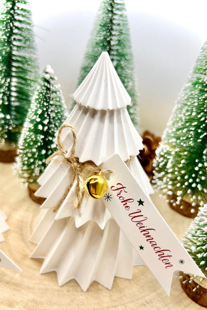 Keramik-Tannenbäume – handgegossen, winterliche Deko & Geschenkidee, minimalistische Weihnachtsdekoration