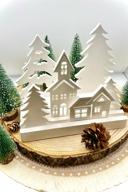 Winterlandschaft – handgegossene Keramik-Deko | Geschenk-Edition | Weihnachtsdeko