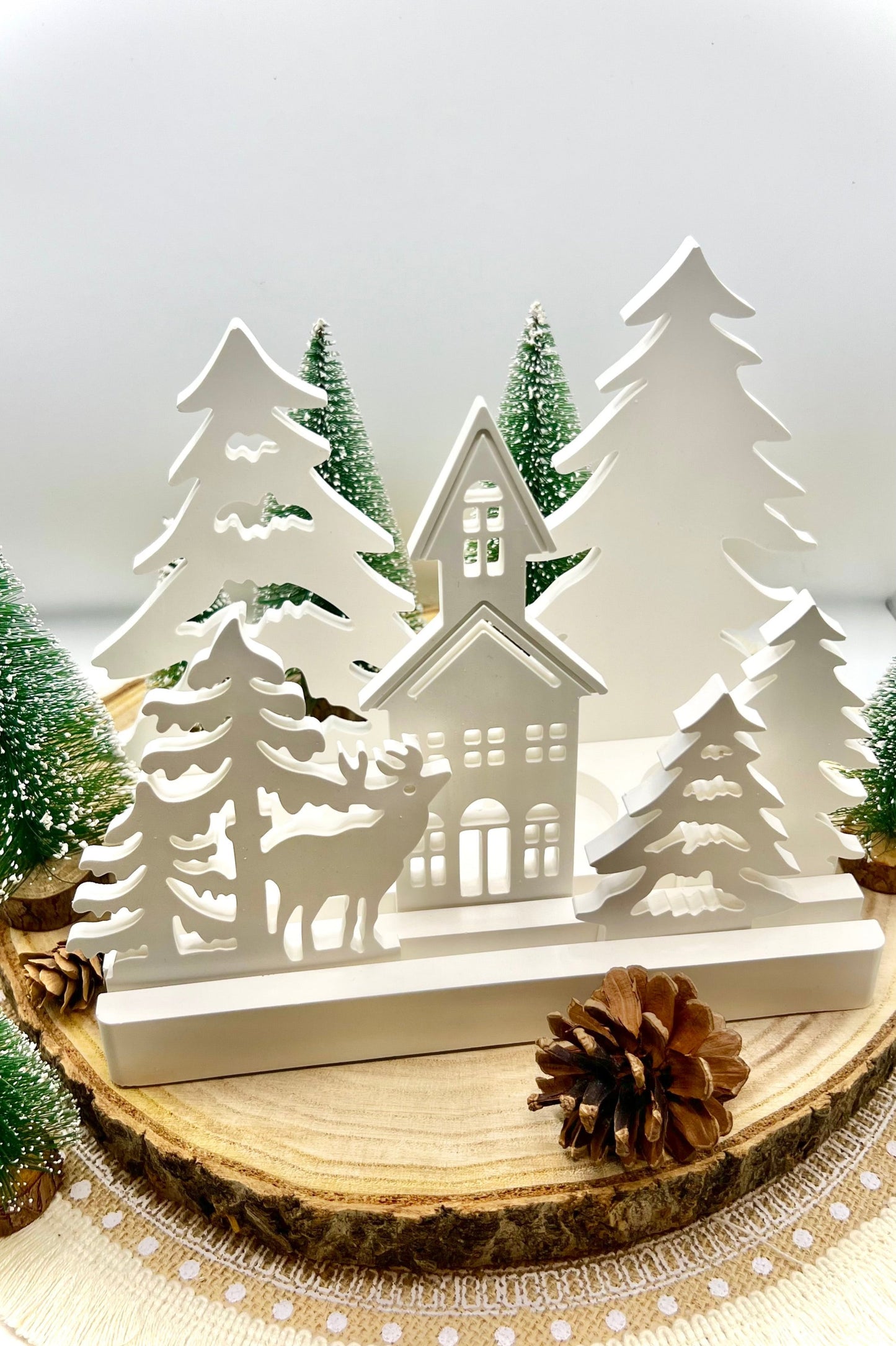Winterlandschaft – handgegossene Keramik-Deko | Geschenk-Edition | Weihnachtsdeko