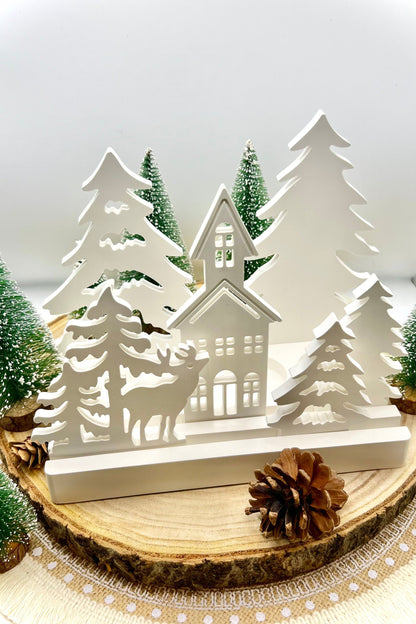 Winterlandschaft – handgegossene Keramik-Deko | Geschenk-Edition | Weihnachtsdeko