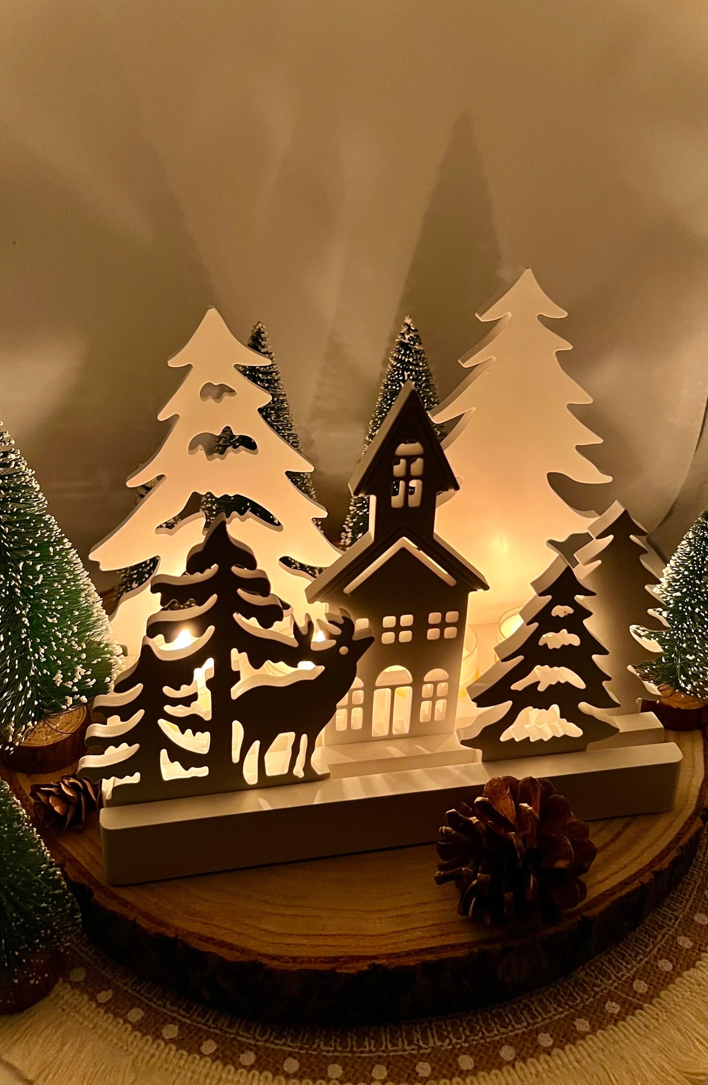 Winterlandschaft – handgegossene Keramik-Deko | Geschenk-Edition | Weihnachtsdeko