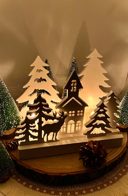 Winterlandschaft – handgegossene Keramik-Deko | Geschenk-Edition | Weihnachtsdeko