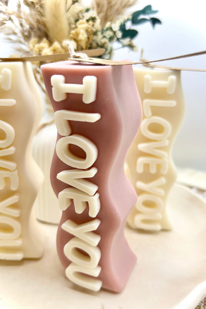 Love You - Kerze (verschiedene Farben)