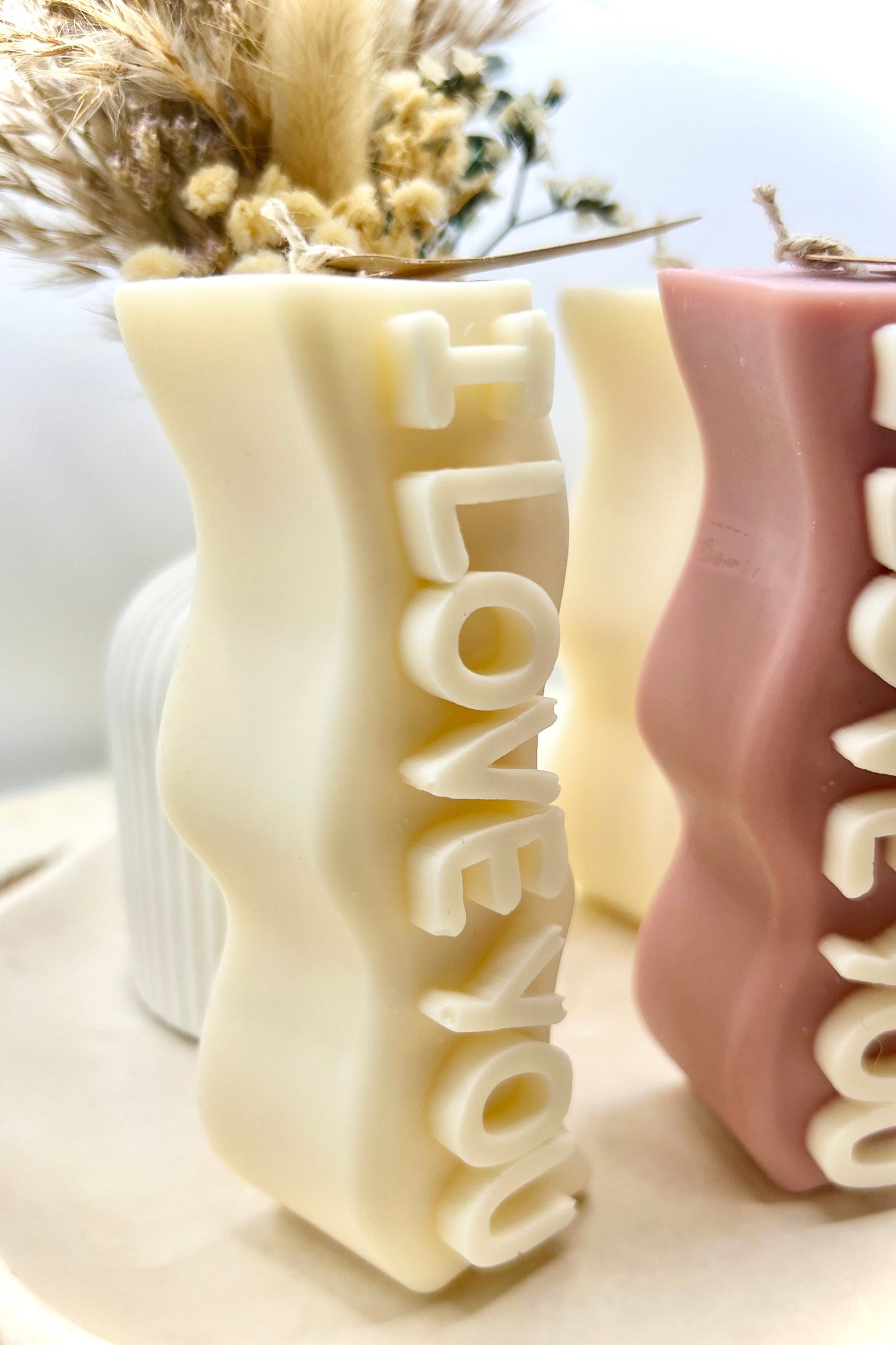 Love You - Kerze (verschiedene Farben)