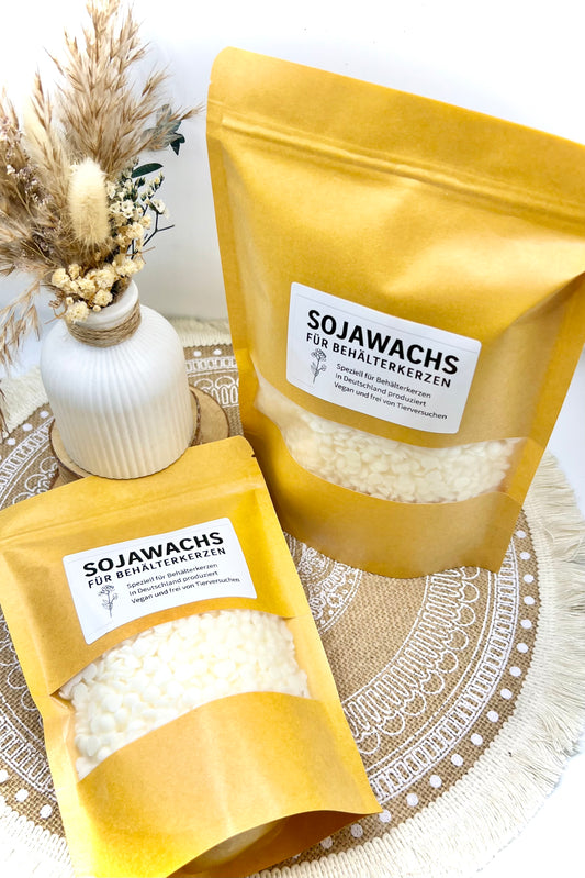 Sojawachs für Behälterkerzen (250gr. oder 500gr.)