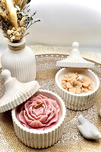 Kerzendose / Schale mit Deckel in verschiedenen Varianten