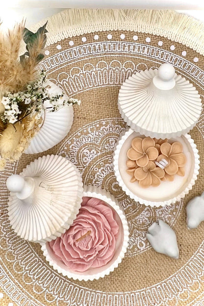 Kerzendose / Schale mit Deckel in verschiedenen Varianten