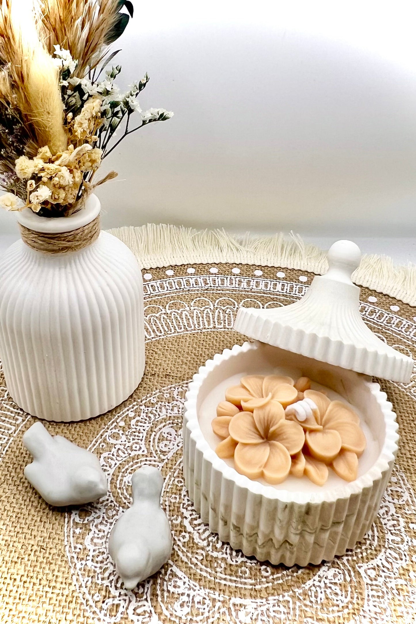 Kerzendose / Schale mit Deckel in verschiedenen Varianten