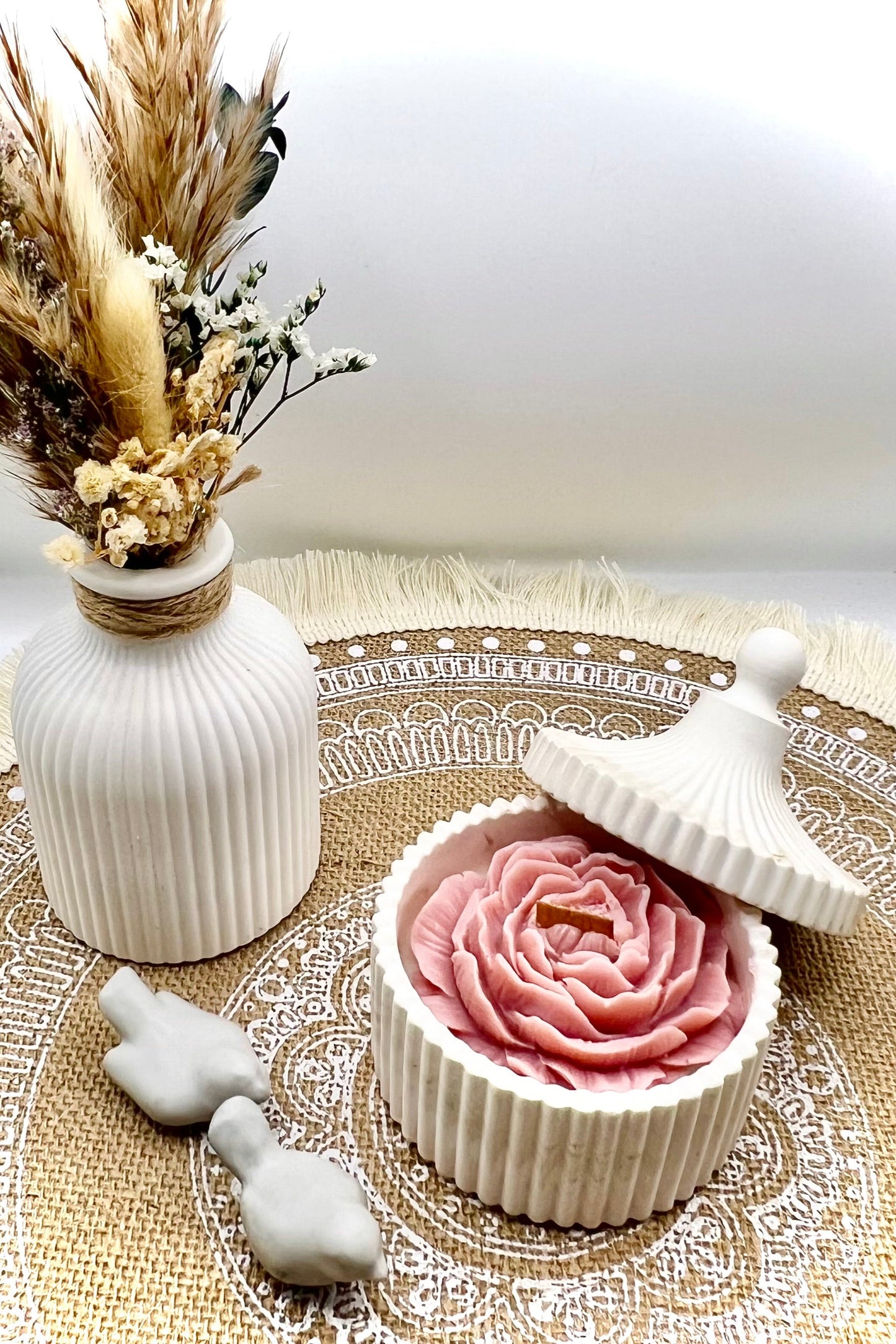 Kerzendose / Schale mit Deckel in verschiedenen Varianten