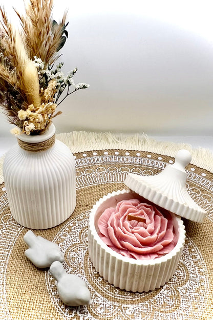 Kerzendose / Schale mit Deckel in verschiedenen Varianten