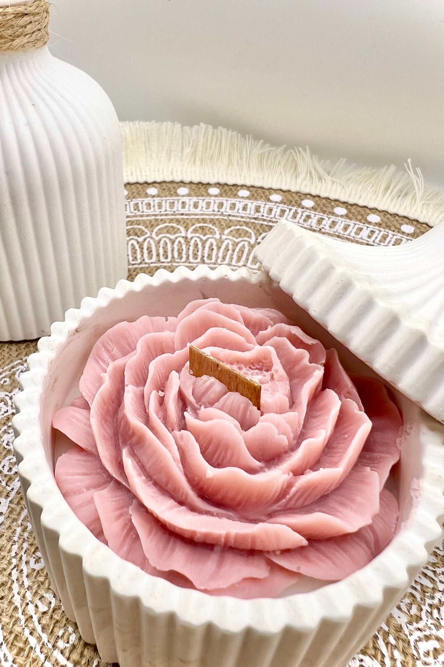 Kerzendose / Schale mit Deckel in verschiedenen Varianten