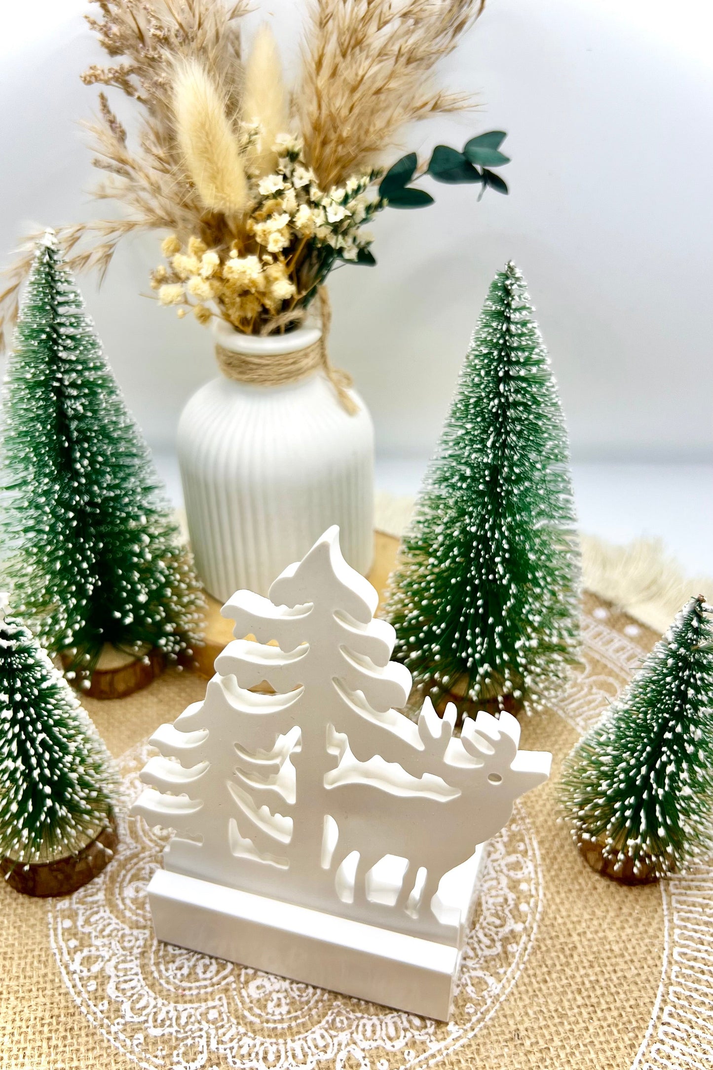 Handgegossene Teelichthalter – verschiedene winterliche Motive